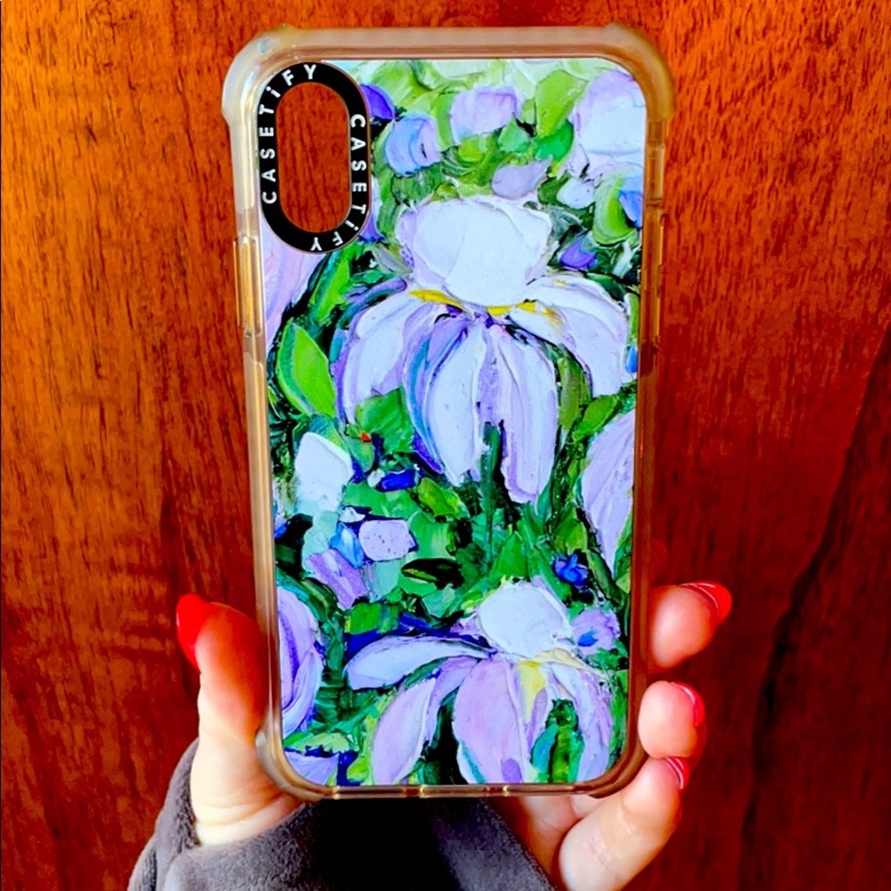 Purple Painted Floral Casetify iPhone 10 XS Case